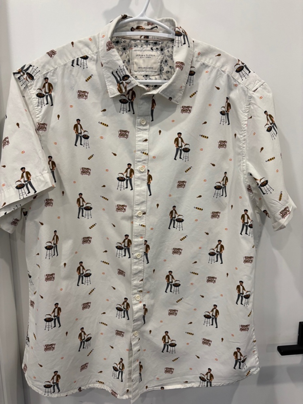 Denim & Flower XL 100% Cotton Short Sleeve Mens Shirt